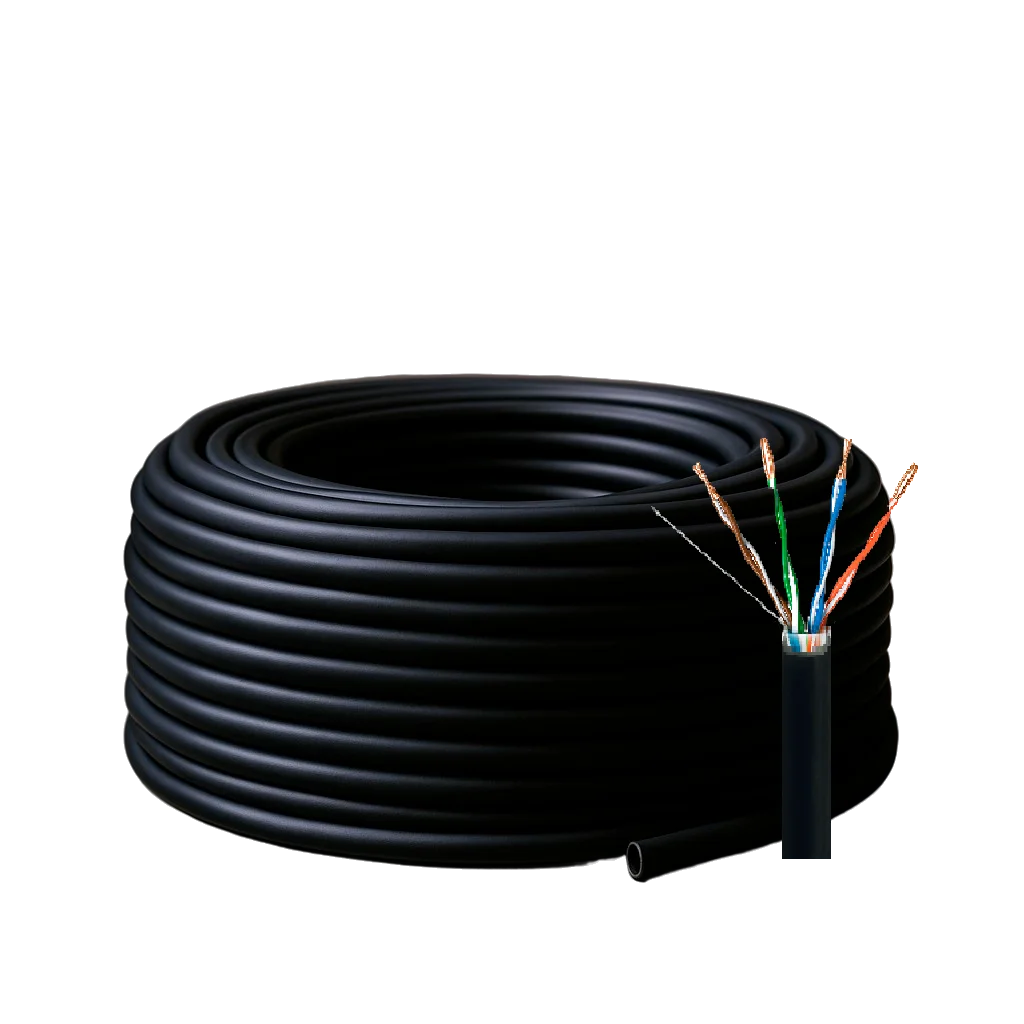 CABLE UTP EXTERIOR CAT5E 70% COBRE 30% AL NEGRO TECLAM